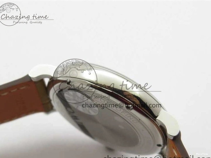 MIROTIME 0127 Durable Portofino 37mm SS V7F 1:1 Best Edition White Dial on Light Brown Leather Strap A 7092